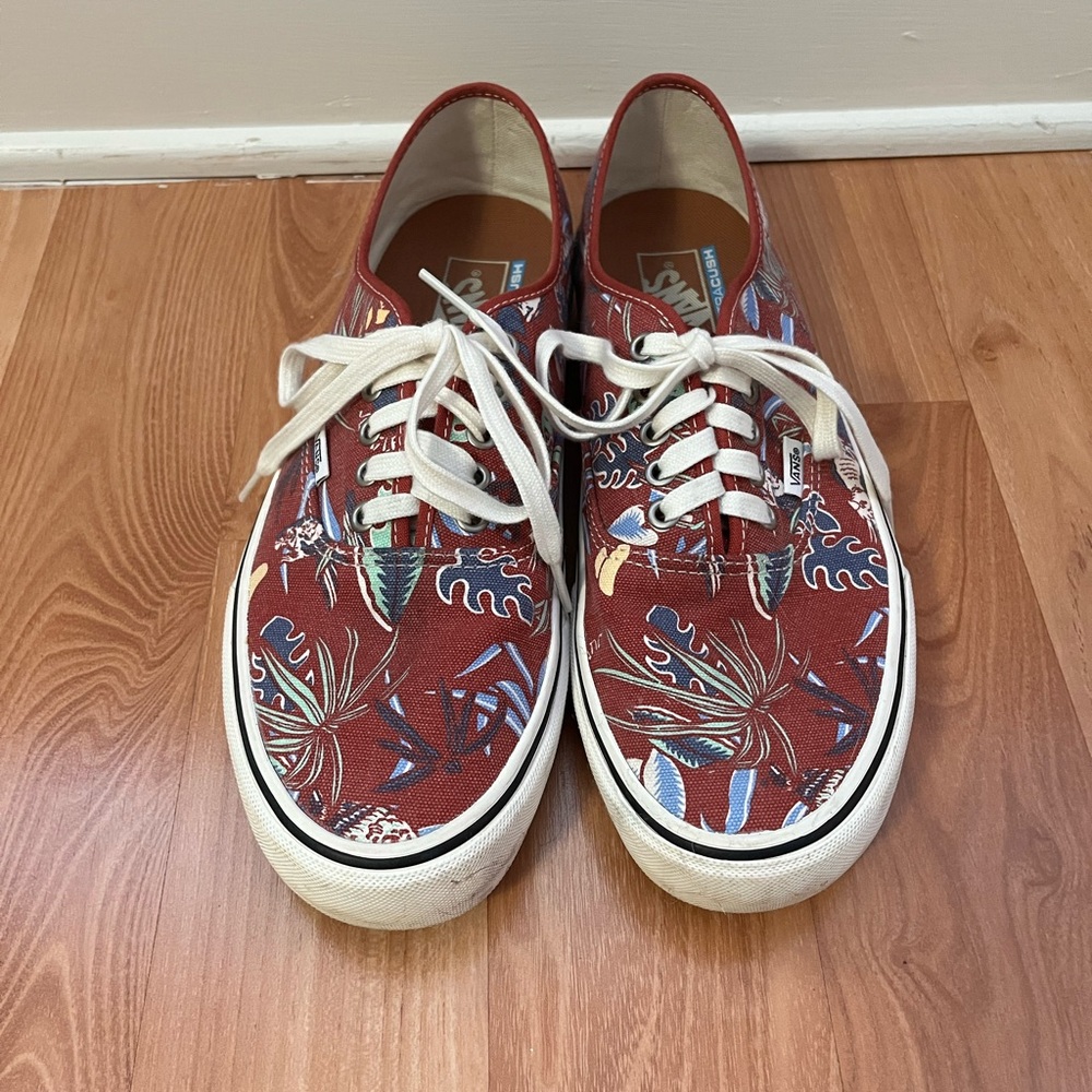 Vans Red Tropical Print UA Authentic SF Men’s Sneakers
